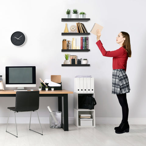 Wall Mounted Bookshelf (4 Pack) Wall Mounted Bookshelf (4 Pack)