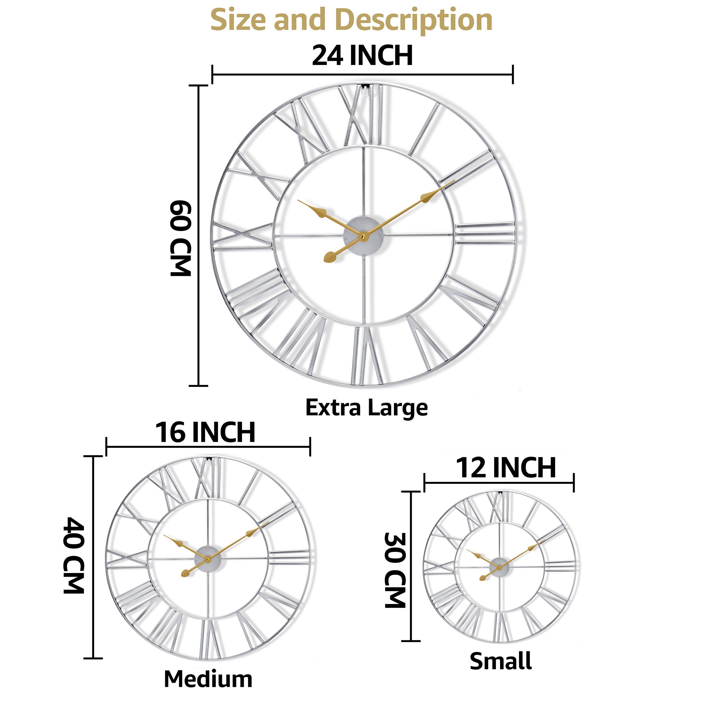 24 Inch Wall Clock
