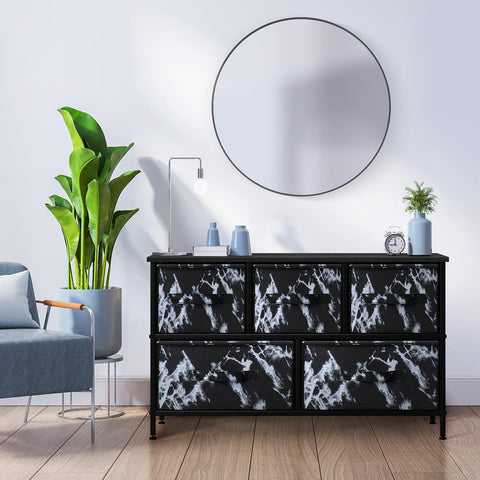 5 Drawer Wide Short Dresser 5 Drawer Wide Short Dresser