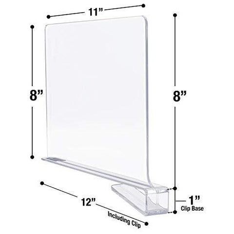 Clear Shelf Divider Set (Clip-On) Clear Shelf Divider Set (Clip-On)
