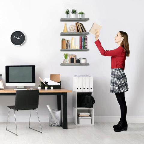 Wall Mounted Bookshelf (4 Pack) Wall Mounted Bookshelf (4 Pack)