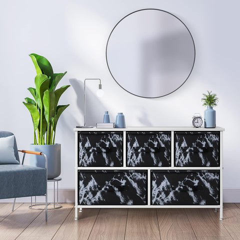 5 Drawer Wide Short Dresser 5 Drawer Wide Short Dresser