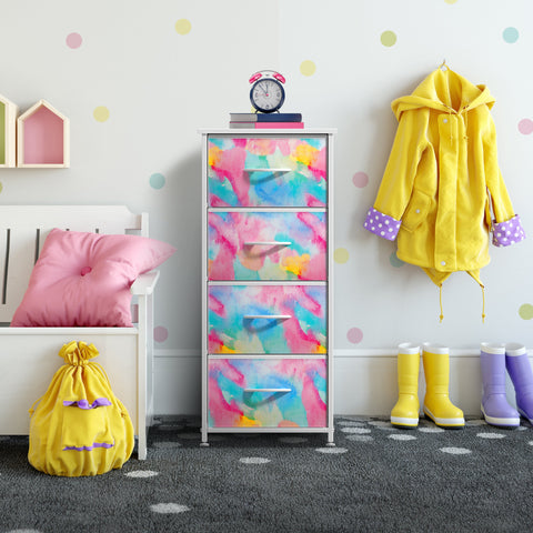 4 Drawer Vertical Short Nightstand 4 Drawer Vertical Short Nightstand