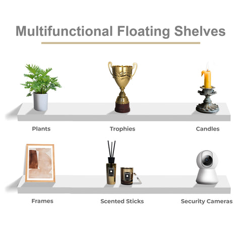 55-Inch Extra Long Floating Shelves (Set of 2) 55-Inch Extra Long Floating Shelves (Set of 2)