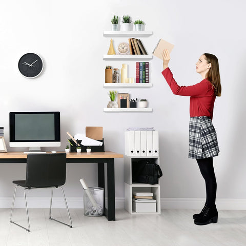 Wall Mounted Bookshelf (4 Pack) Wall Mounted Bookshelf (4 Pack)