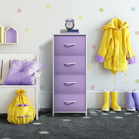 4 Drawer Vertical Short Nightstand 4 Drawer Vertical Short Nightstand