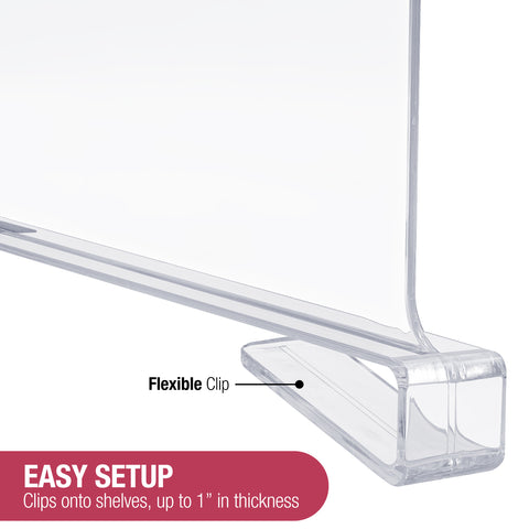 Clear Shelf Divider Set (Clip-On) Clear Shelf Divider Set (Clip-On)