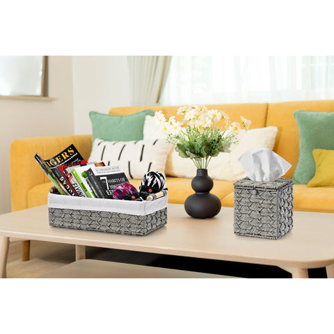 Woven Boho Decor Baskets (3 Pc) Woven Boho Decor Baskets (3 Pc)
