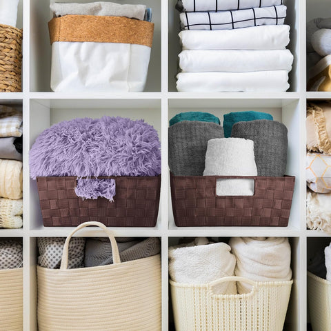 Woven tote basket with handles (3 Pack) Woven tote basket with handles (3 Pack)