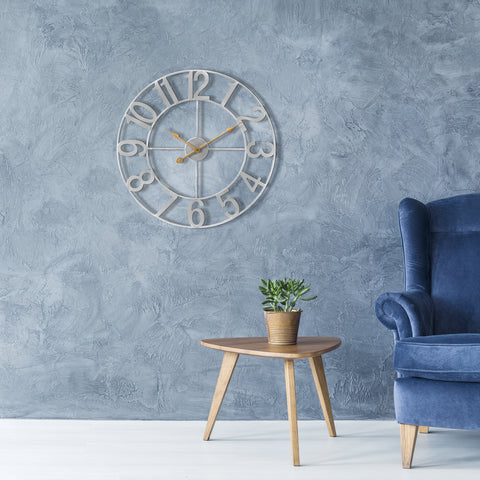 Silver Stylish Wall Clock