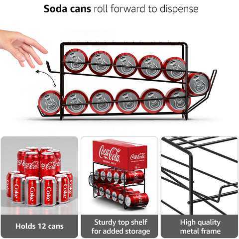 Soda Can Beverage Dispenser Rack (2 Pack) Soda Can Beverage Dispenser Rack (2 Pack)