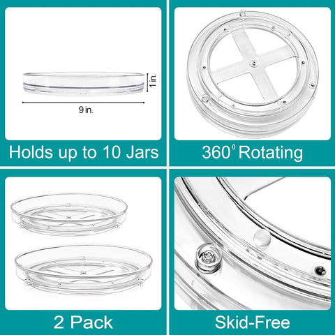 Lazy Susan Turntable Bins (2 Pack) Lazy Susan Turntable Bins (2 Pack)