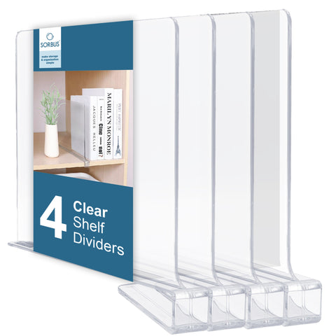Clear Shelf Divider Set (Clip-On) Clear Shelf Divider Set (Clip-On)