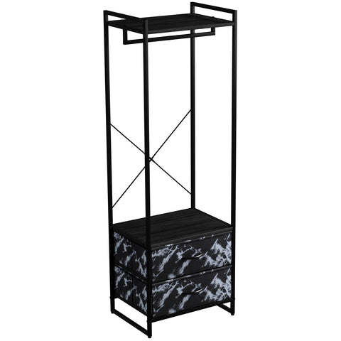 2 Drawer Tall Clothing Rack Storage 2 Drawer Tall Clothing Rack Storage