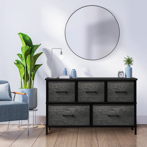 5 Drawer Wide Short Dresser 5 Drawer Wide Short Dresser