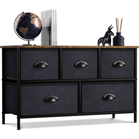 5 Drawer Wide Short Dresser 5 Drawer Wide Short Dresser