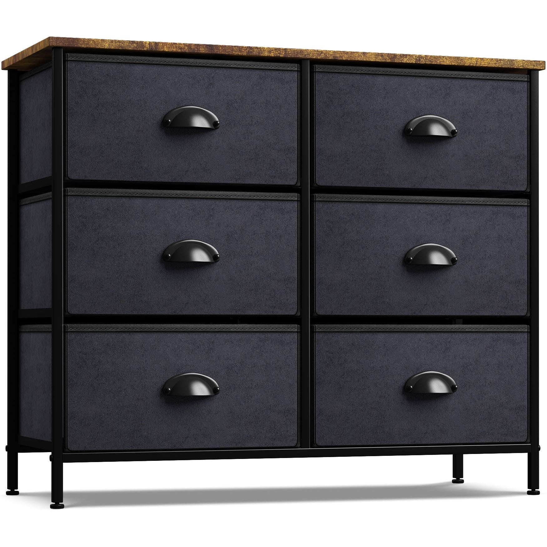 Sorbus Dresser with 6 Faux Wood Drawers,Greige Sorbus Dresser with 6 Faux Wood Drawers,Greige