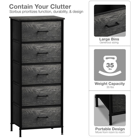 5 Drawer Tower Nightstand 5 Drawer Tower Nightstand