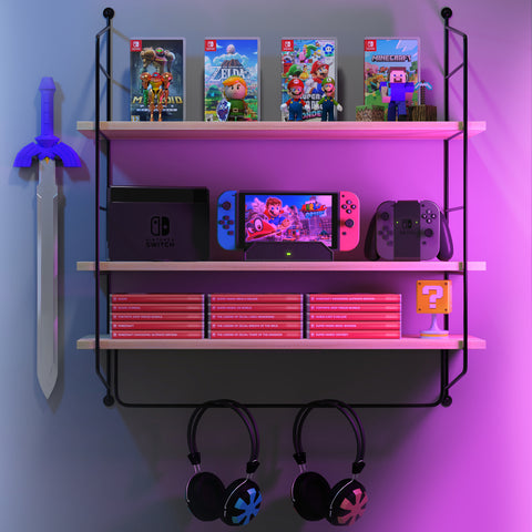Floating Bathroom Shelf with Metal Brackets (3 Tier) Floating Bathroom Shelf with Metal Brackets (3 Tier)