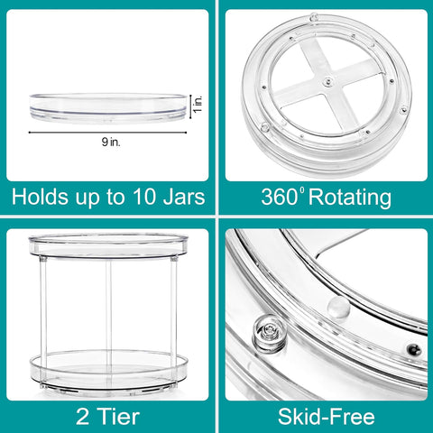 Lazy Susan Turntable Bins (2 Pack) Lazy Susan Turntable Bins (2 Pack)