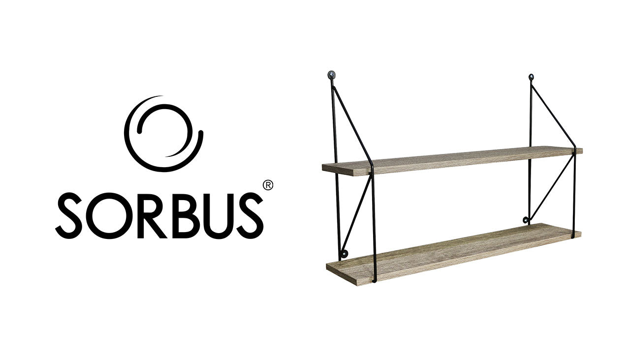 Floating Shelf with Metal Brackets (2 Tier)