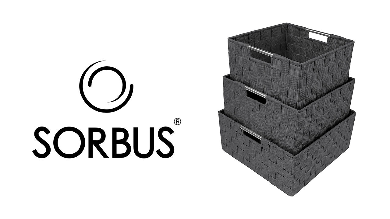 Double Woven Basket Bin Set (3 Pack)