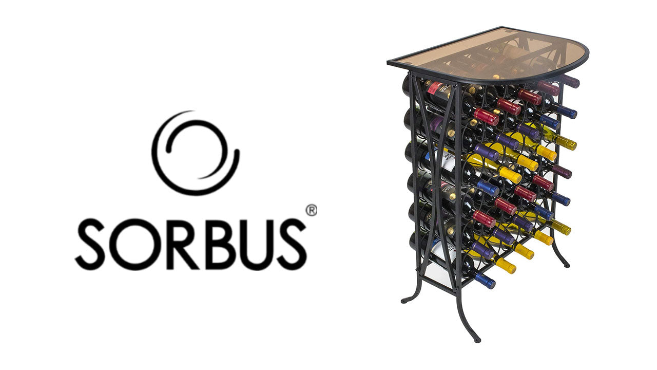 30 Bottle Wine Stand (Glass Top)