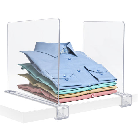 Clear Shelf Divider Set (Clip-On) Clear Shelf Divider Set (Clip-On)