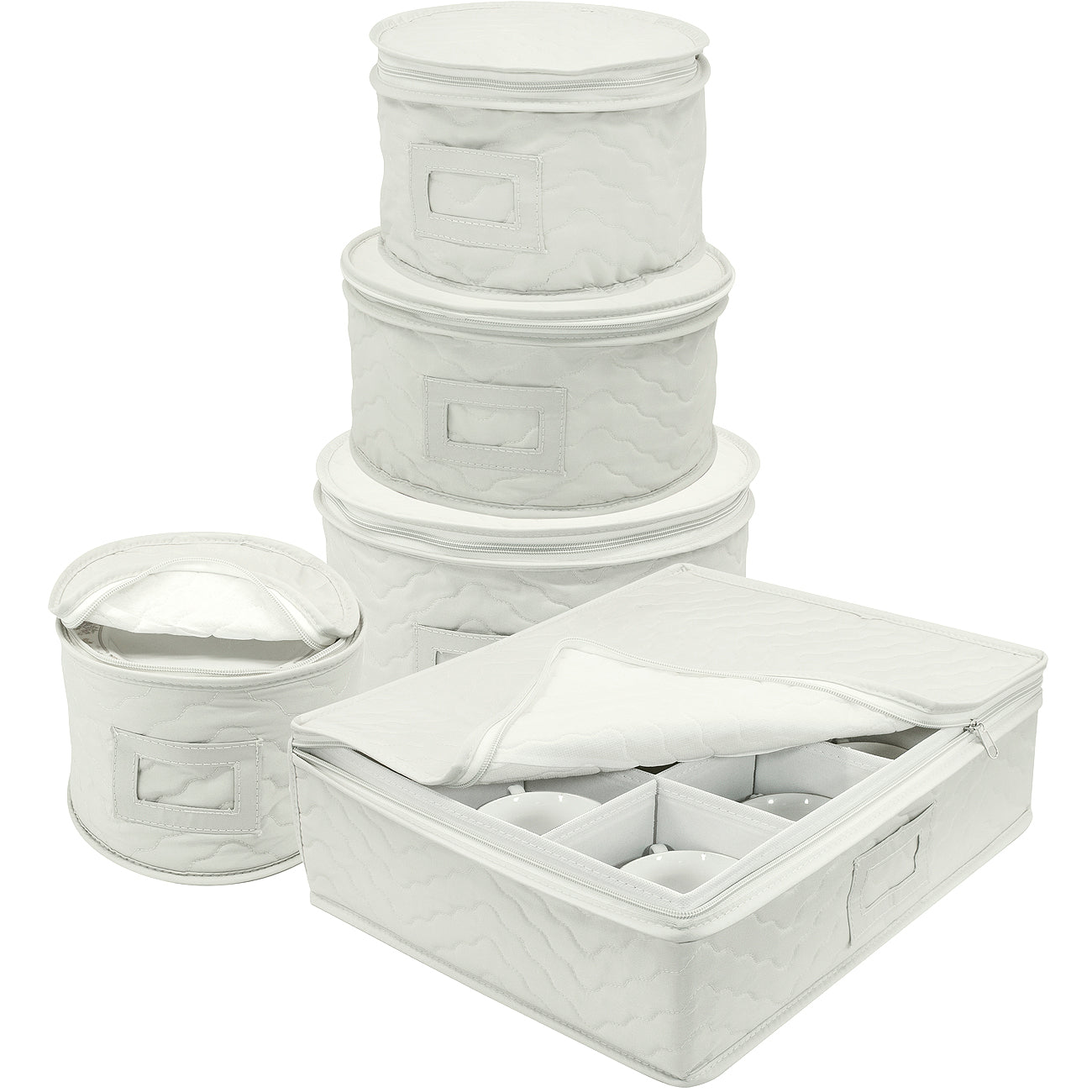 Sorbus 5-Piece Dinnerware Storage Set