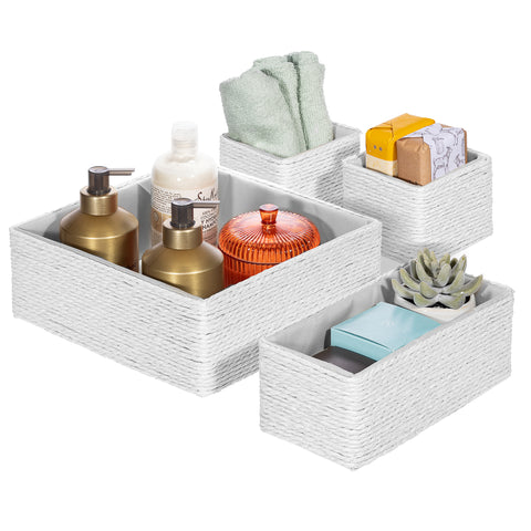 Rope Storage Baskets Woven Paper (Set of 4) Rope Storage Baskets Woven Paper (Set of 4)