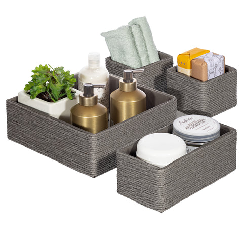 Rope Storage Baskets Woven Paper (Set of 4) Rope Storage Baskets Woven Paper (Set of 4)