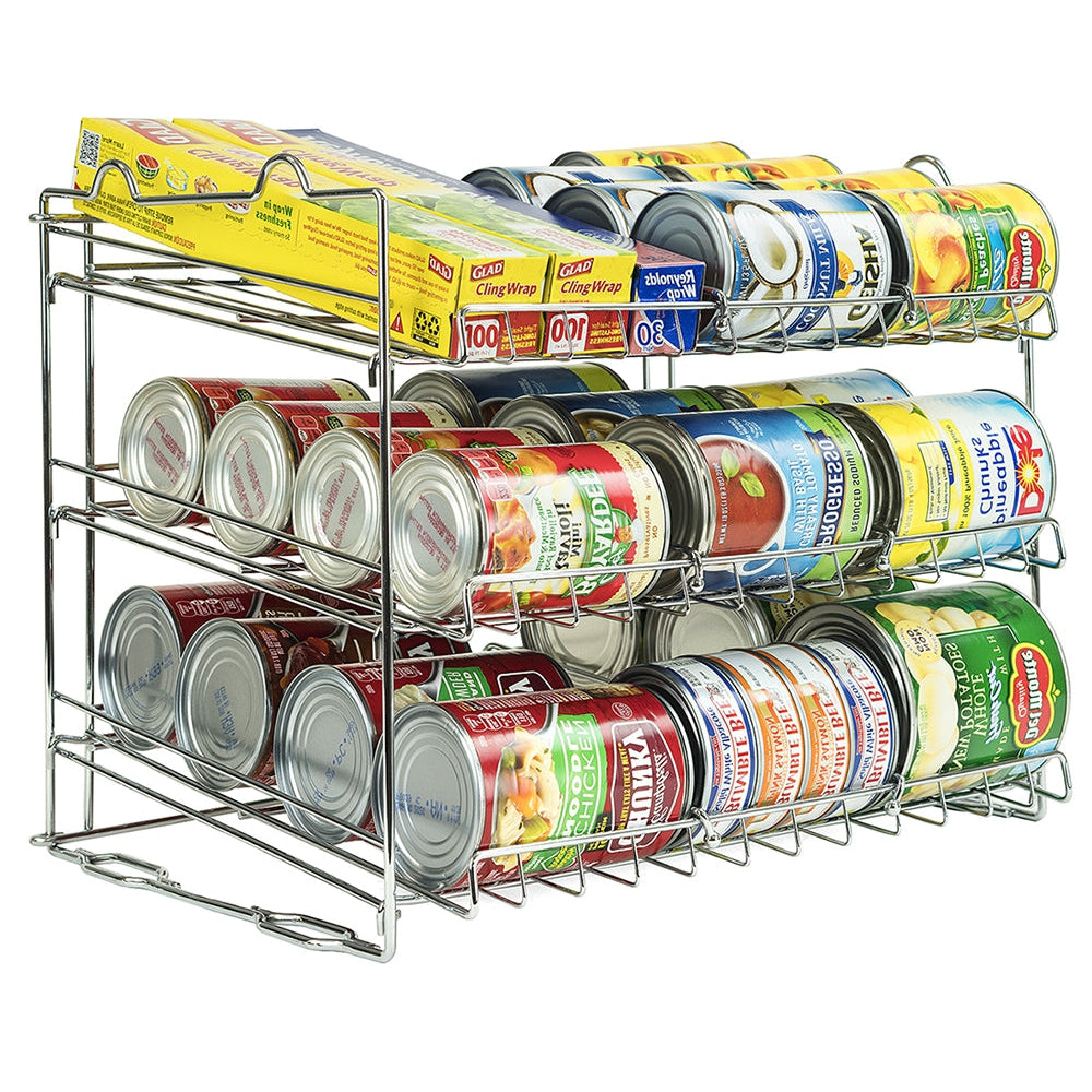 Can Rack Organizer, Stackable Can Storage Dispenser Kitchen Cabinet or  Pantry 
