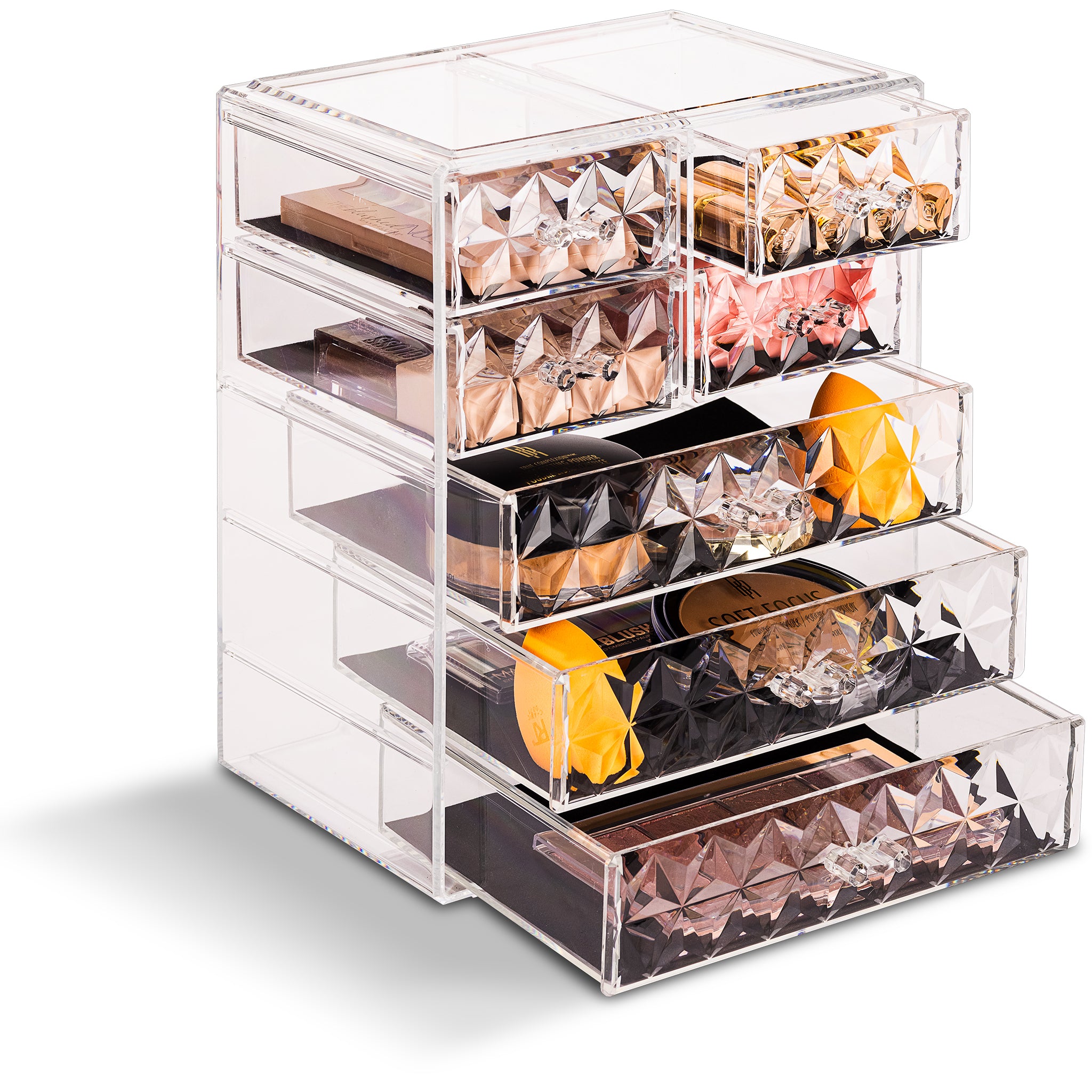 Medium Clear Diamond Organizer - (3 large 4 small drawers) – Sorbus
