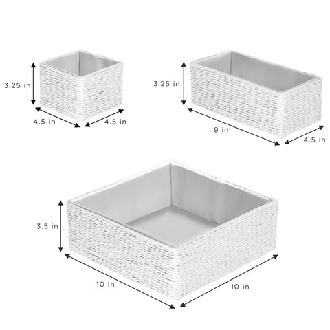 Rope Storage Baskets Woven Paper (Set of 4) Rope Storage Baskets Woven Paper (Set of 4)