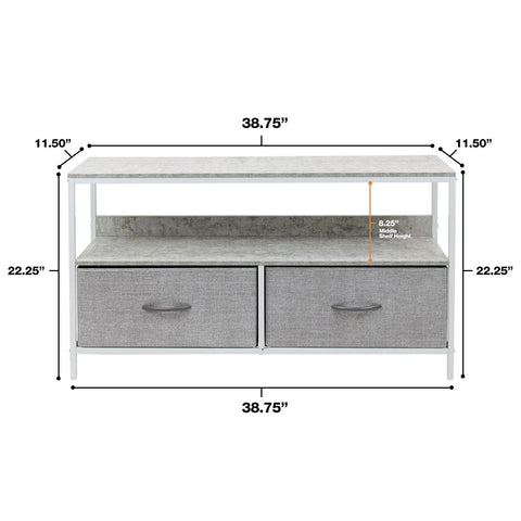 2 Drawer TV Stand Dresser (for TVs up to 38") 2 Drawer TV Stand Dresser (for TVs up to 38")