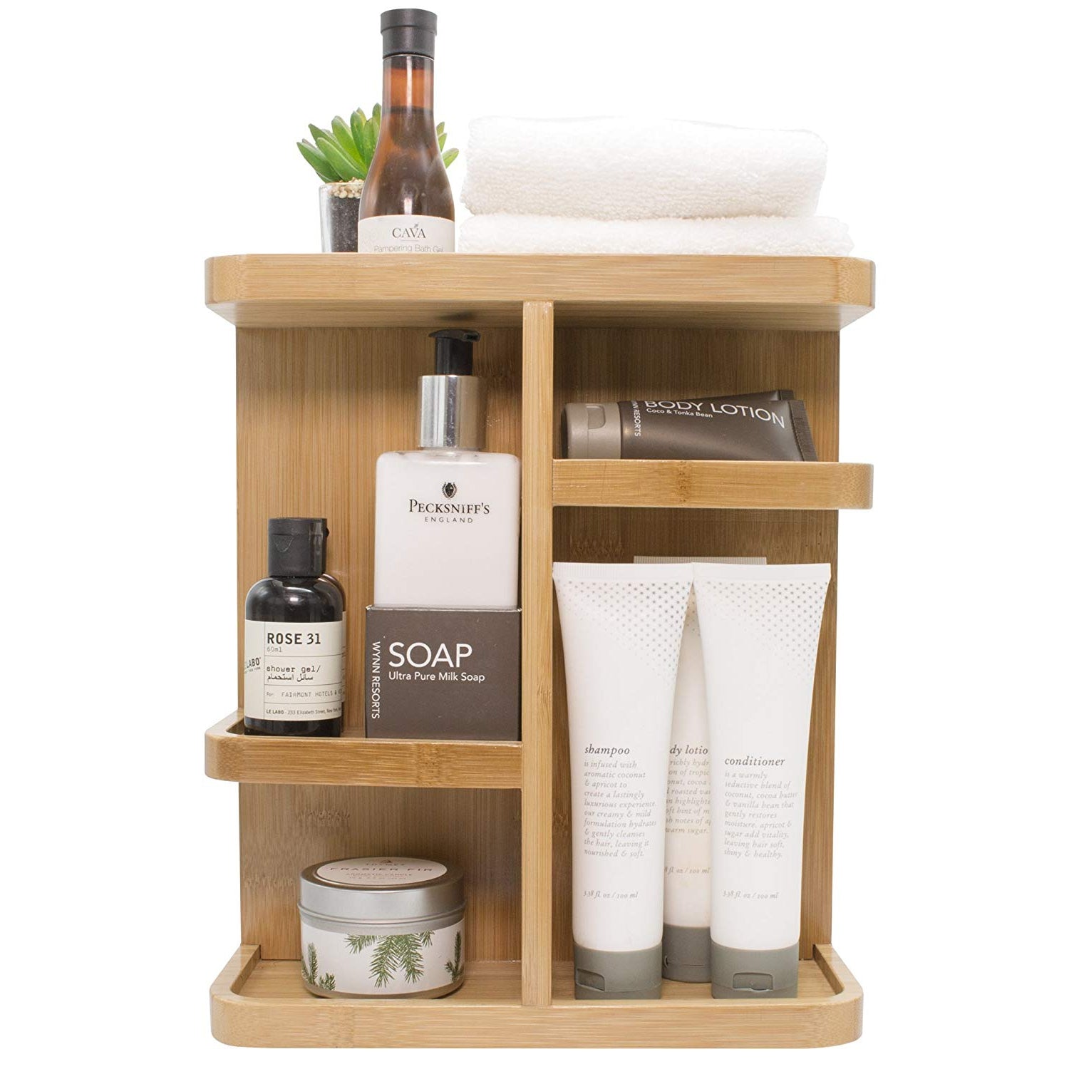 360° Bamboo Carousel Organizer - Sorbus Home 360° Bamboo Carousel Organizer - Sorbus Home