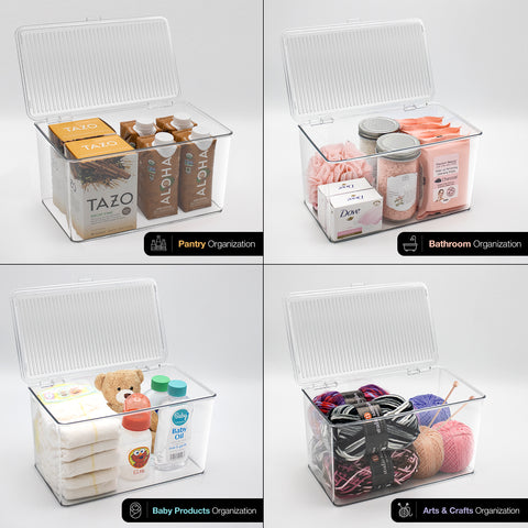 Pantry Storage Bins for with Hinged Lids Pantry Storage Bins for with Hinged Lids
