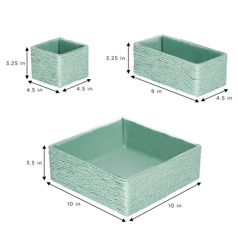 Rope Storage Baskets Woven Paper (Set of 4) Rope Storage Baskets Woven Paper (Set of 4)