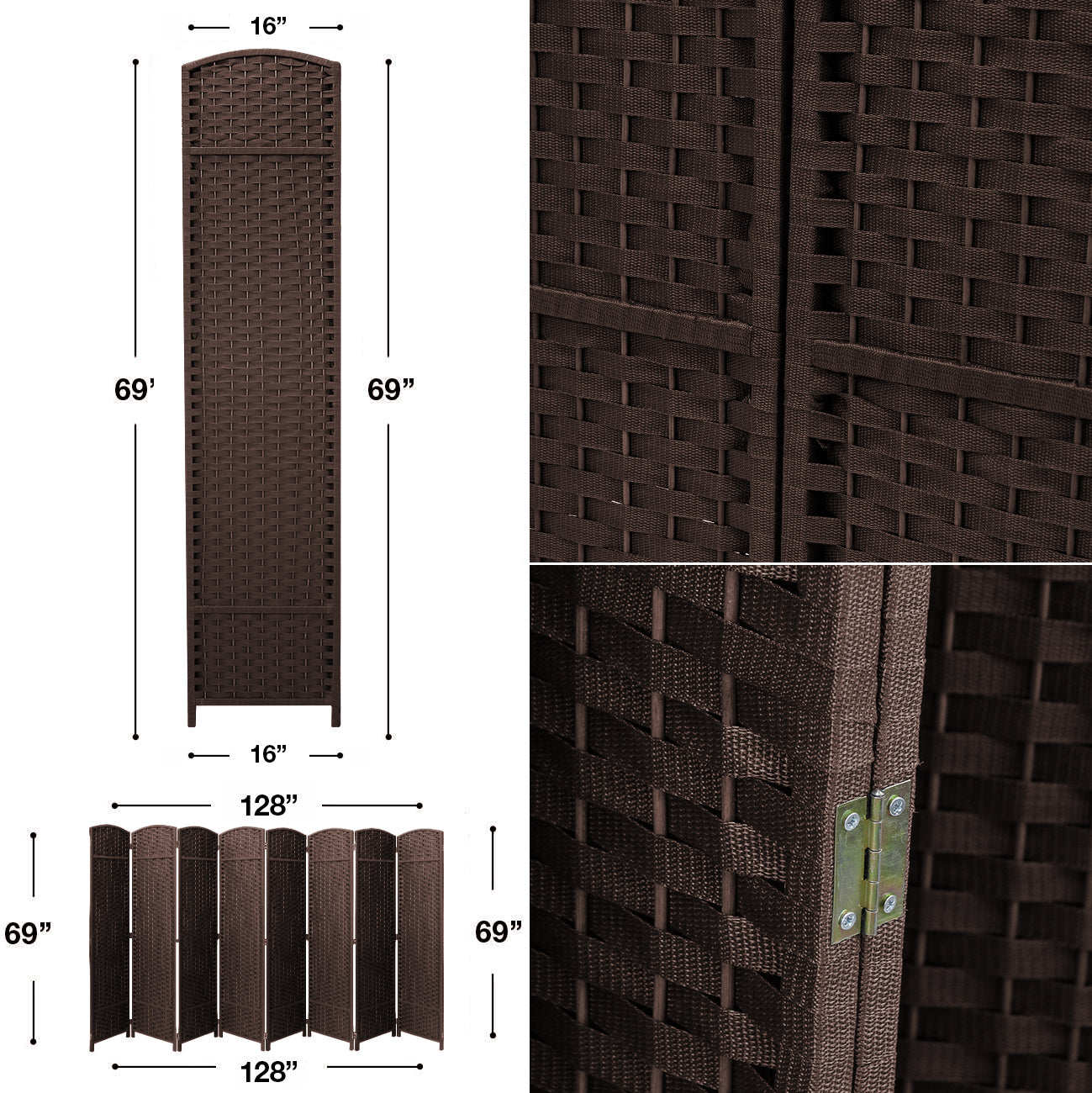 room divider, 8 panels, double hinged, portable room divider, 8 panels, double hinged, portable