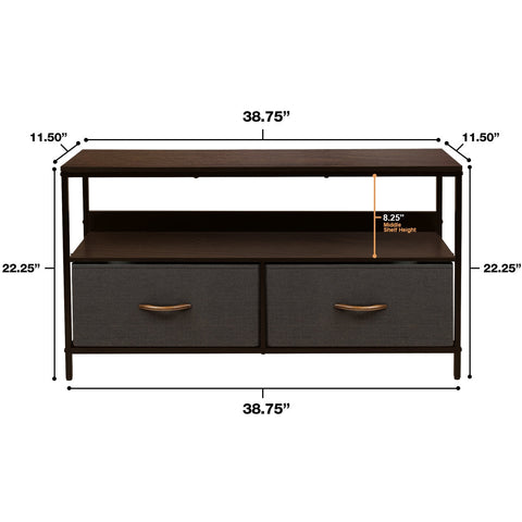 2 Drawer TV Stand Dresser (for TVs up to 38") 2 Drawer TV Stand Dresser (for TVs up to 38")