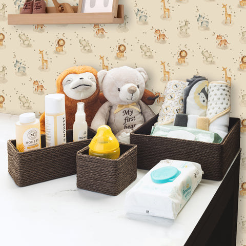 Rope Storage Baskets Woven Paper (Set of 4) Rope Storage Baskets Woven Paper (Set of 4)