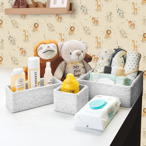 Rope Storage Baskets Woven Paper (Set of 4) Rope Storage Baskets Woven Paper (Set of 4)