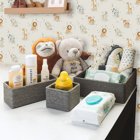 Rope Storage Baskets Woven Paper (Set of 4) Rope Storage Baskets Woven Paper (Set of 4)