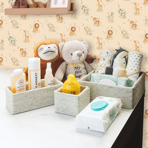 Rope Storage Baskets Woven Paper (Set of 4) Rope Storage Baskets Woven Paper (Set of 4)