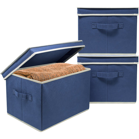Storage Box Bins With Lid (Set of 3) Storage Box Bins With Lid (Set of 3)