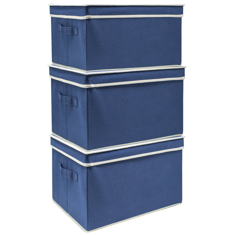 Storage Box Bins With Lid (Set of 3) Storage Box Bins With Lid (Set of 3)