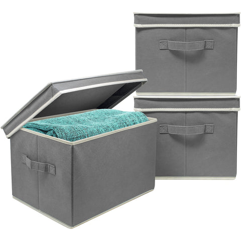 Storage Box Bins With Lid (Set of 3) Storage Box Bins With Lid (Set of 3)