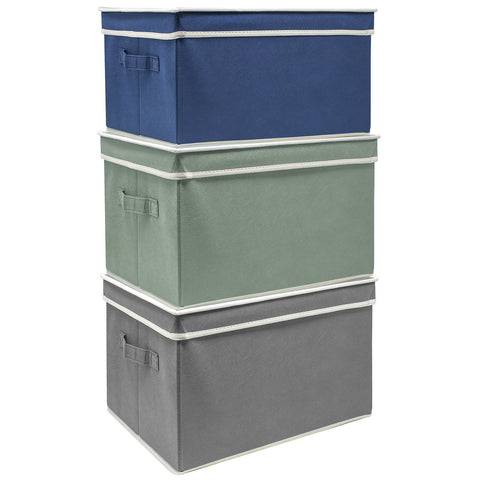 Storage Box Bins With Lid (Set of 3) Storage Box Bins With Lid (Set of 3)