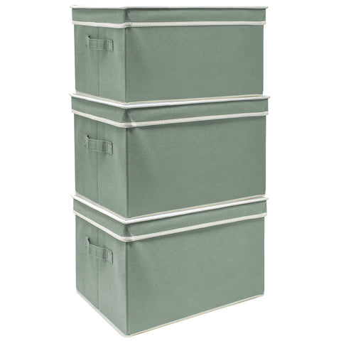 Storage Box Bins With Lid (Set of 3) Storage Box Bins With Lid (Set of 3)