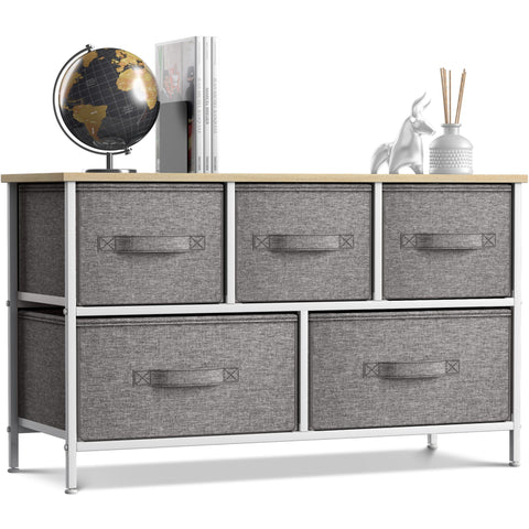 5 Drawer Wide Short Dresser 5 Drawer Wide Short Dresser